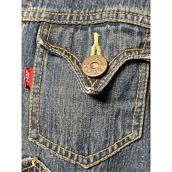 Levi's Cropped Denim Jacket Medium - Picture 4 of 4